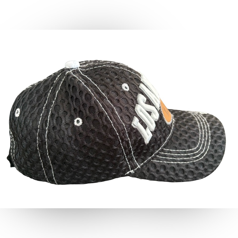 Los Angeles LA Embroidered Hat Black Textured Cap Distressed Style Adjustable - Picture 3 of 8